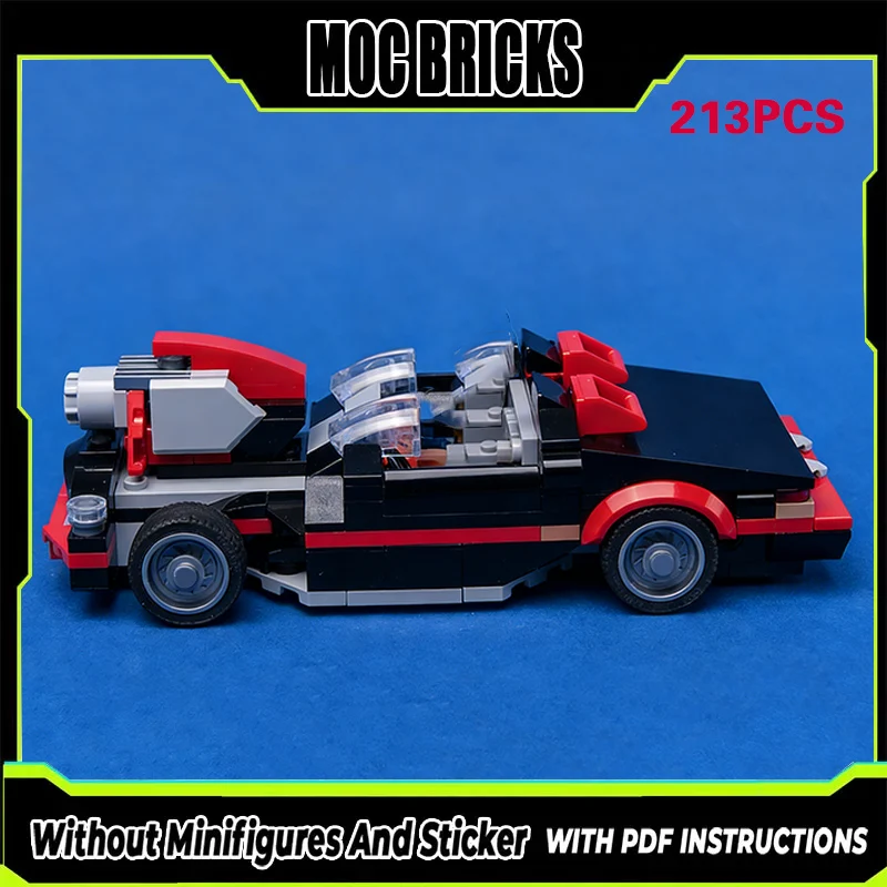 

Модель гоночного автомобиля MOC, конструктор из строительных блоков, черный модифицированный автомобиль, модульная технология, подарки, праздничный набор для сборки, детские игрушки