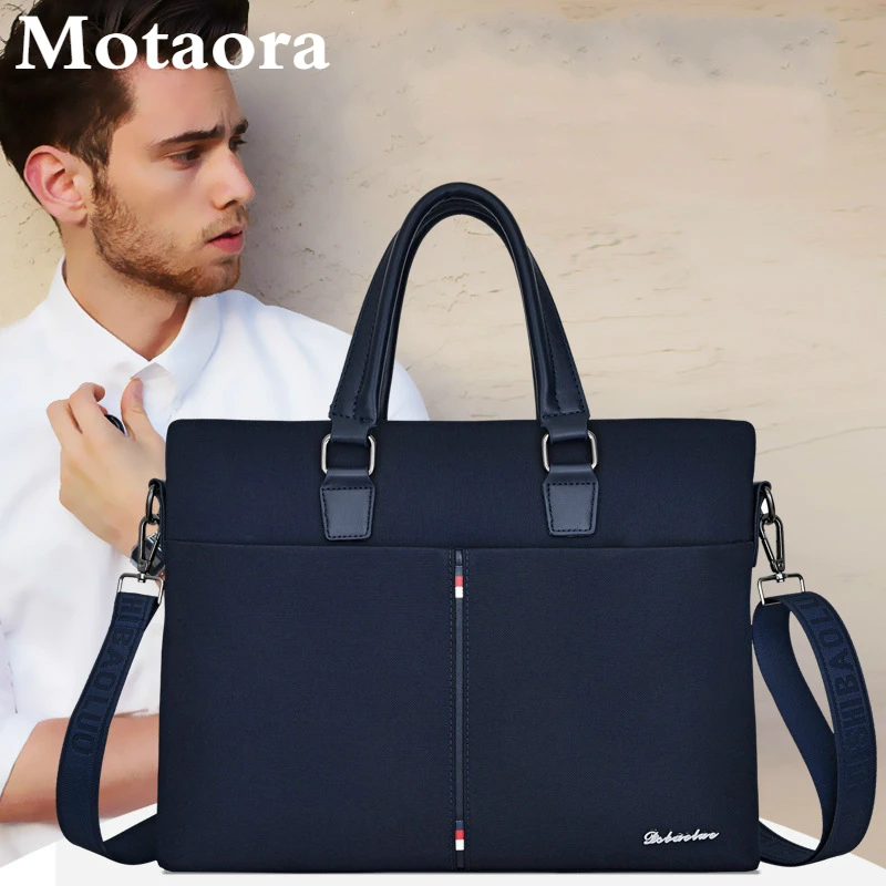 MOTAORA New Casual Men Business Leather Briefcase Handbag For Office Laptop Bags For 14 Macbook HP High Quality Men Shoulder Bag