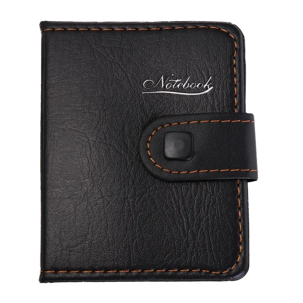 

Portable Bussiness Mini Notebook PU Cover Memo Pads Pocket Notepad Writing Paper Journal Leather Notebook Stationery
