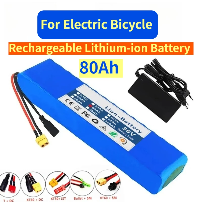 

18650 10S3P 36V 80Ah Rechargeable Lithium-ion Battery for Electric Bicycle