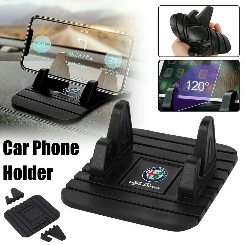 Silicone Car Phone Holder Phone Anti-slip Mount Stand GPS Bracket For Alfa Romeo Sportiva Giulia Giulietta 159 156 MITO Stelvio