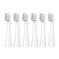 3/6 pçs cabeça da escova de dentes para soocas ex3 tão branco escova de dentes elétrica pinjing cabeça da escova cerdas macias bocais de limpeza