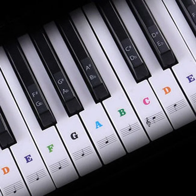 Transparent Piano Keyboard Sticker 54/61 Key Electronic Keyboard Piano Sticker White Keys 1 PC Keyboard Sticker