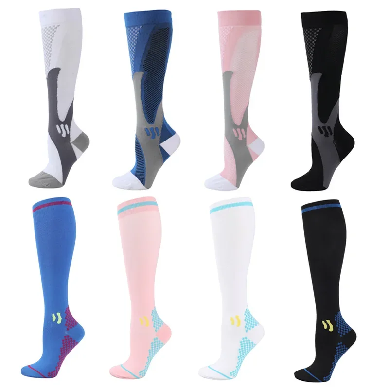 Running Compression Socks Stockings 20-30 Mmhg Men Women Sports Socks for Marathon Cycling Football Hiking Varicose Veins Sock