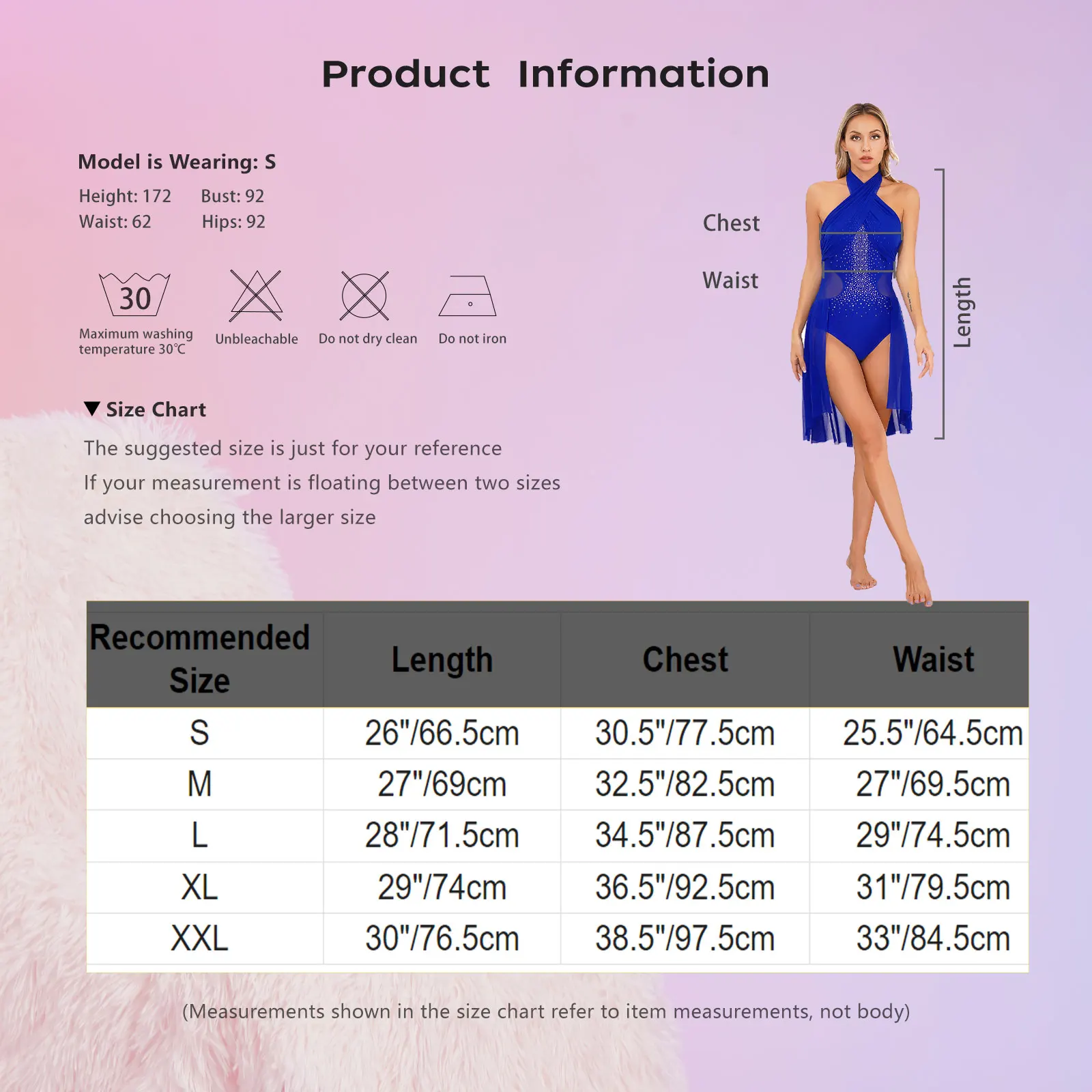 Costume da ballo lirico per ragazze da donna Halter Neck strass Ballet Gymnastic body Dress Ballroom Modern Contemporary Dance Dress