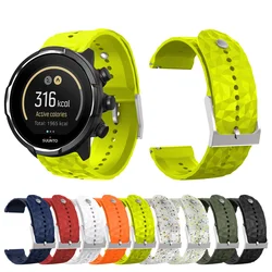 Spartan-男性用スポーツストラップ,Suunto 9 Baroシリコンストラップ,spartan,グリーン,ランニング,オリジナル,シリコン,ホワイト,9 Baro, 24mm