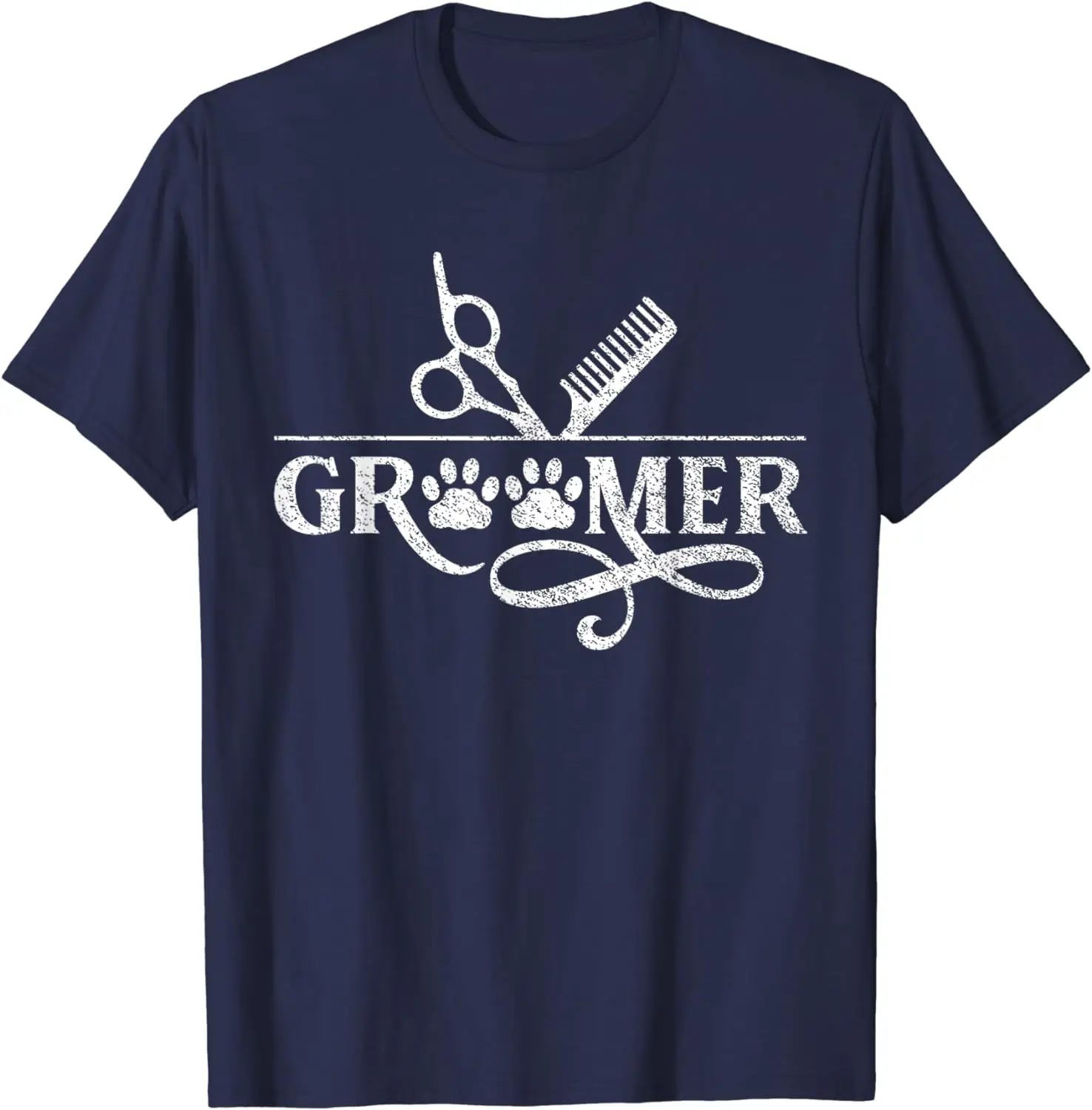 Groomer Salon Grooming Dog Animal T-Shirt for Pet Dog Lover Graphic T Shirts Men Clothing All Seasons Vintage T Shirt