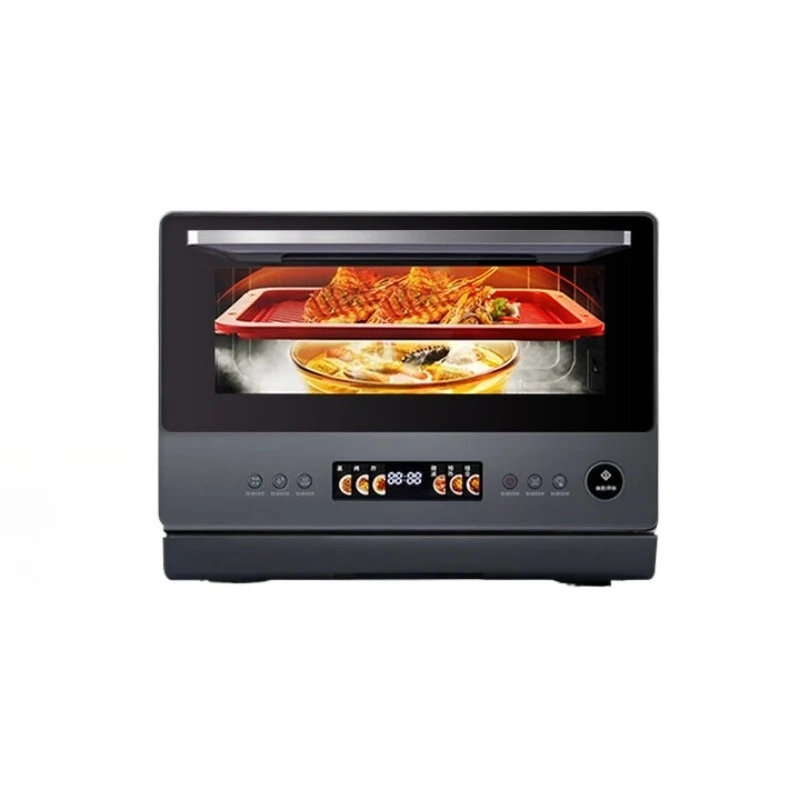 

Microwave oven household smart micro-steaming and baking all-in-one machine, flat-panel multi-functional oven, air frying