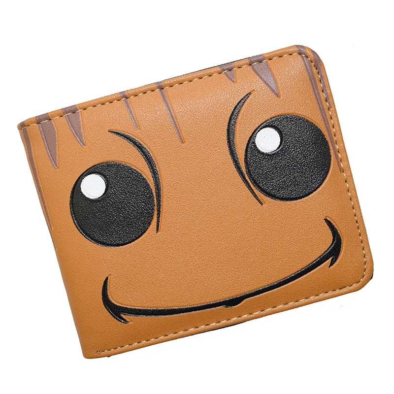 Comics Marvel Cartoon Wallet With Coin Pocket ID Card Holder 3D Touch PVC Groot Short Purse for Young