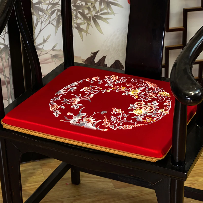 

New Chinese Sle Thin Cuion for Redwood Furniture Dining Chair Master Chair Circular Chair Pad Anti-Slip Home Decor
