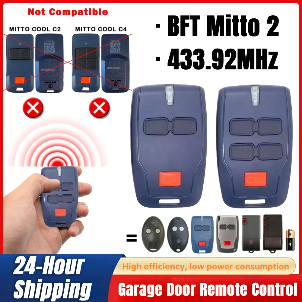 Control remoto de código rodante seguro para BFT MITTO 2 Clonix U-Link 433,92 MHz Control remoto de puerta abridor de puerta de garaje (actualización 2025)