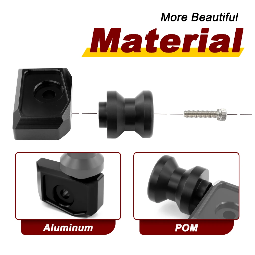 Motorcycle Aluminum Swingarm Spools Sliders Stand Bobbins 1 Pair Black GROM MSX125 2021 2022 2023 2024 2025 MSX125 For Honda