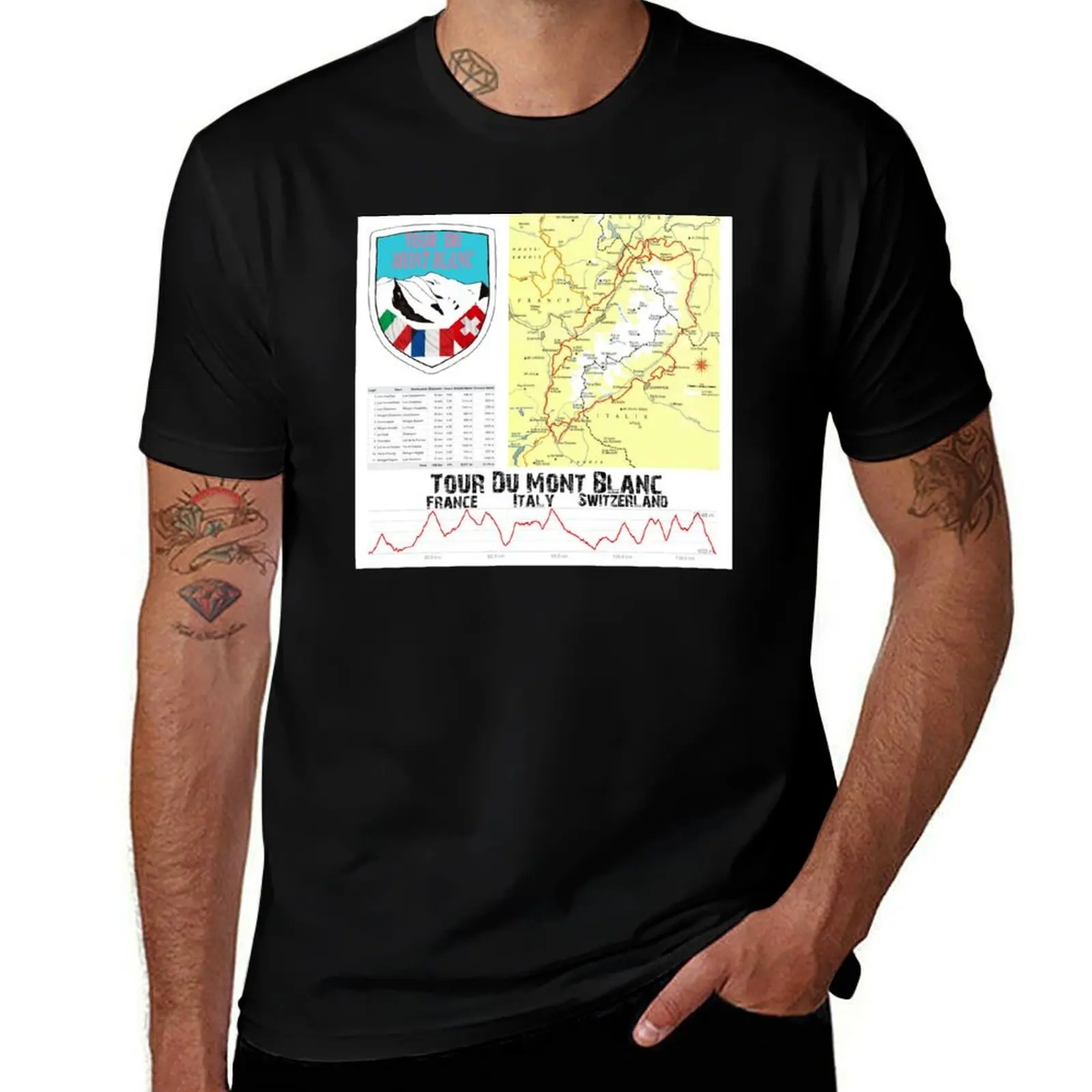 Tour Du Mont-Blanc T-Shirt Classic Print Short Sleeve Shirt