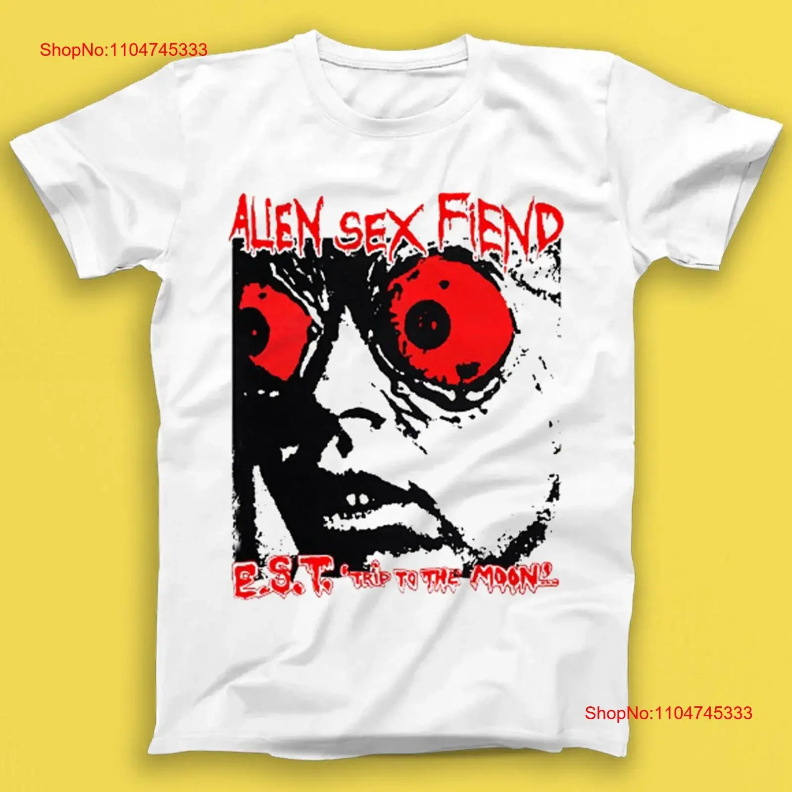 Alien Sex Fiend E S T Trip To The Moon Punk Rock Music Shirt 2015 vintage Washed graphic Slightly Comfortable Soft Unisex