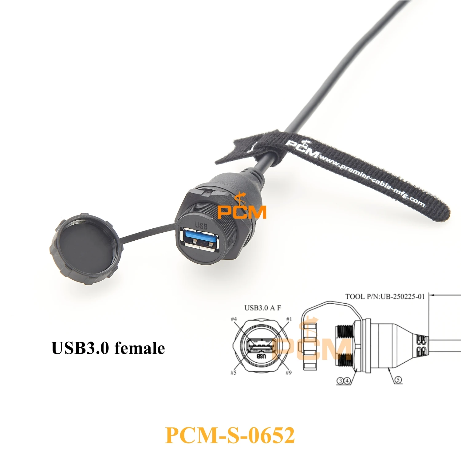 Kabel złącza M12 do USB 5-pinowy do 3.0 USB IP67 kompatybilny z IFM EC2099 dla wyświetlaczy i modułów dialogowych PDM360 NG