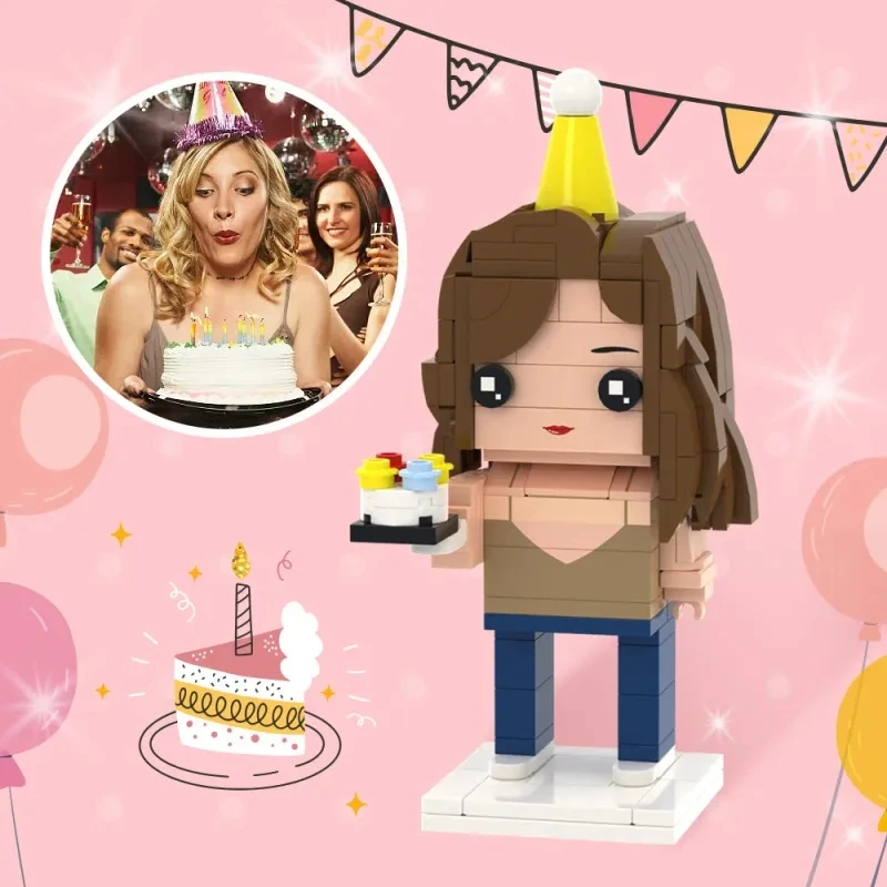 

Birthday Gifts for Girlfriends Full Custom Brick Figures Personalized Photo Brick Figures My Custom Brickfigures Granules Photo