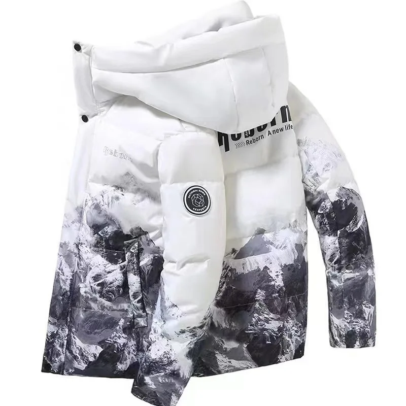 Winter Mens Down Jacket High-quality Couple Thicken Warm Outdoor Windproof Hooded Parkas Male Winter White Duck Down Coats 3XL