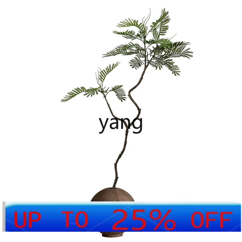 

LTT simulated green plant landing monkey earrings dry branches potted plant indoor bionic plant ornament