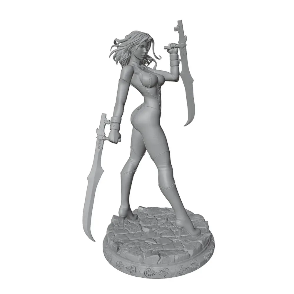 1/24 Sexy Figurine Resin Model Kits GK Miniature 3D Printed Gray Model Figurine DIY Doll Model Unassembled And Unpainted NSFW