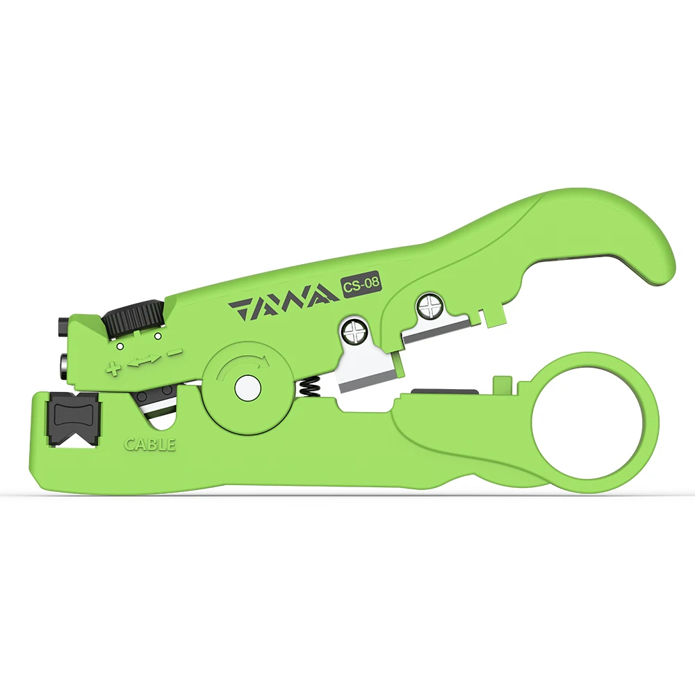 TAWAA 08 Multifunction Cable Stripper Adjustable Wire Stripping Tool for Cat5 Cat6 Network Coaxial & Fiber Drop Cable