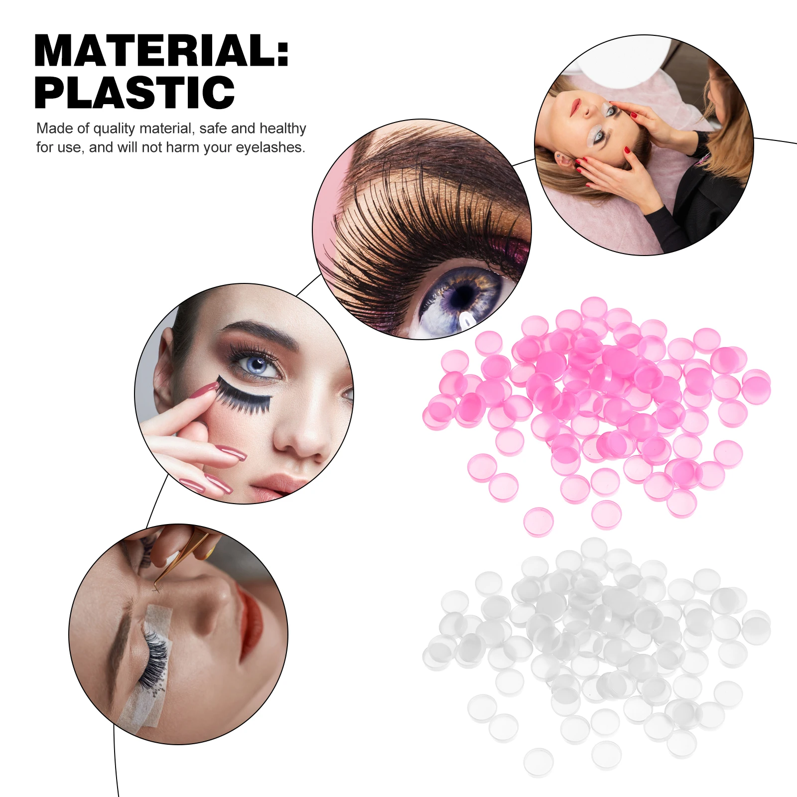 

200Pcs Eyelash Cup Set for Lash Extensions and Sharing with Friends and Family Lash Glue Holder Eyelash Glue Holder