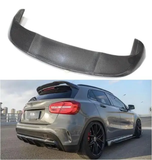 FRP/Real  Forged Carbon Fiber Car Rear Wing Trunk Lip Roof Spoiler For Mercedes-Benz X156 GLA200 220 250 260 GLA45 AMG 2013-2019