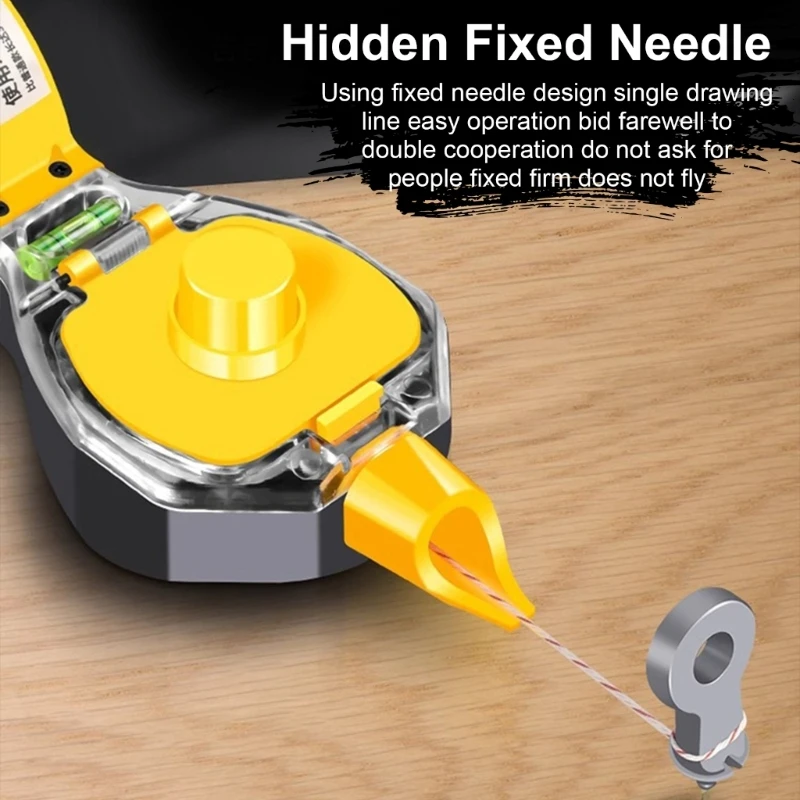 Chalk Line Woodworking Marker with Callback String Level Tool for Marking on Board and Plasterboard