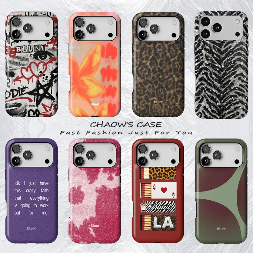 

Luxury Blunt Punk Cool Phone Case for iPhone 17 17e 16e 16 15 14 13 12 11 X XS XR XSMAX 7 8 Air Pro Max Plus Double-layer Cover
