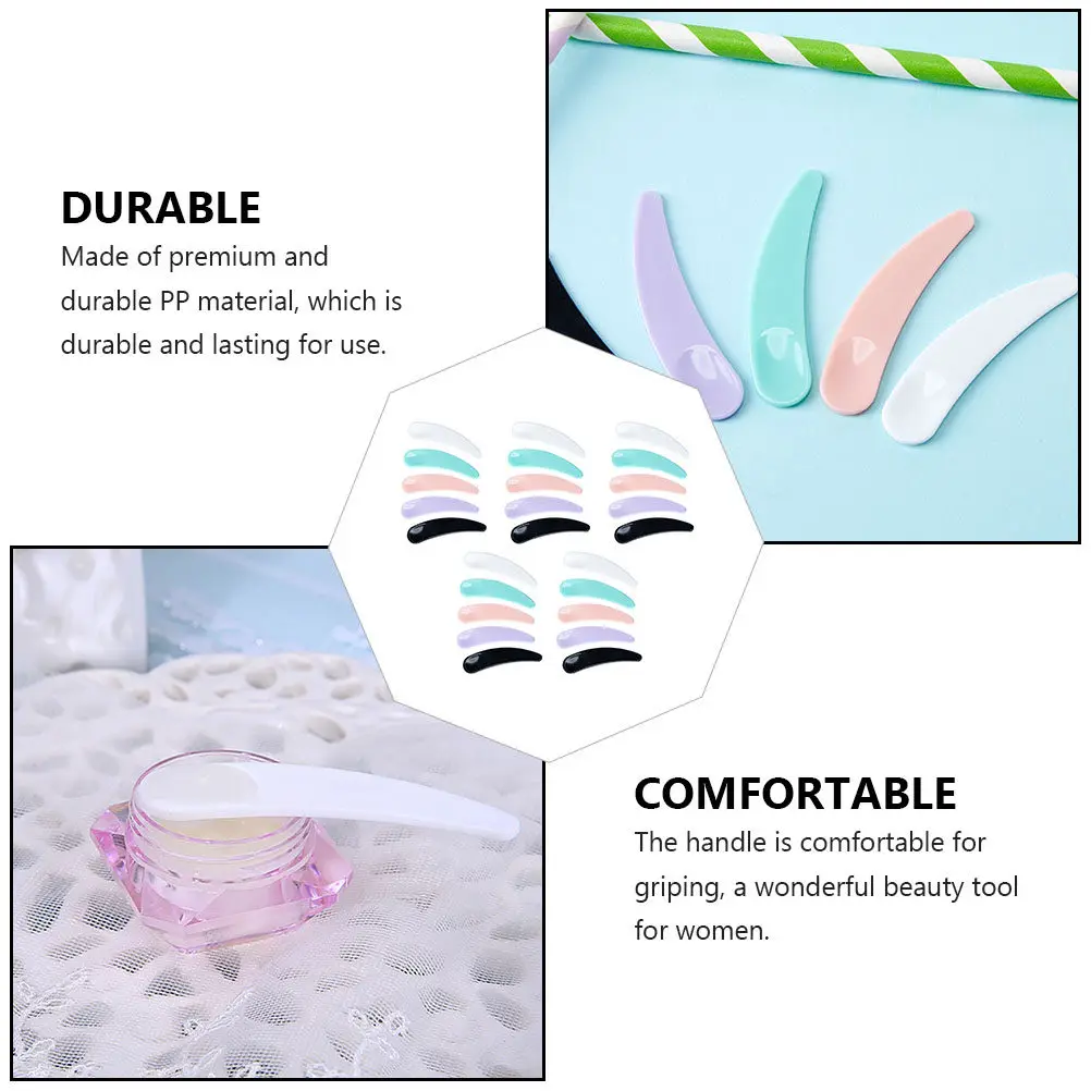 200Pcs Facial Mask Spoon Spatulas Professional Makeup Tool for Even Cream Application Facial Mask Eye Cream Sampling