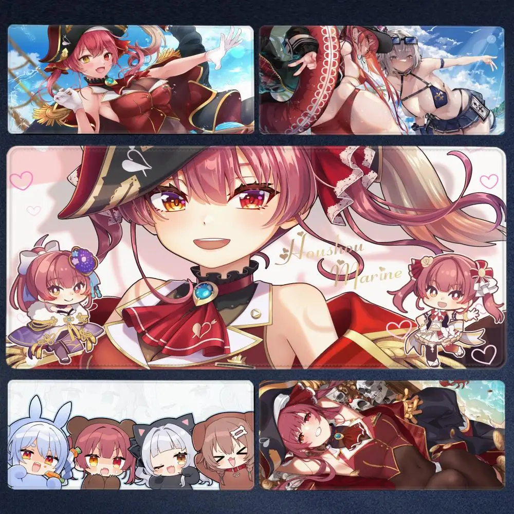 

Mouse Pad Gaming Accessories Gamer Hololive Houshou Marine Computer Desk Mat Laptop Keyboard Pads Mousepad
