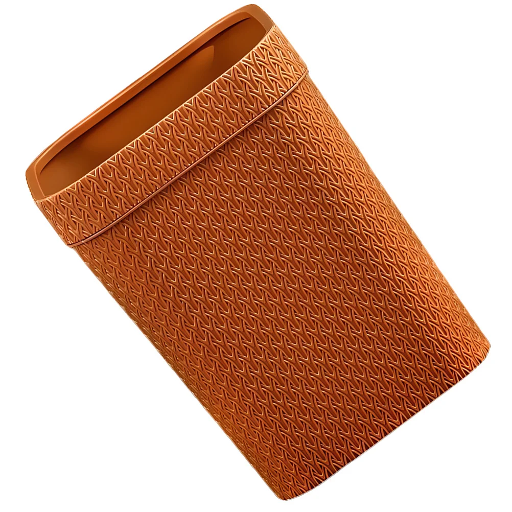 

Large Capacity Decorative Trash Can Imitation Rattan Woven Design For Home Office Kitchen Bathroom Waste Basket Garbage