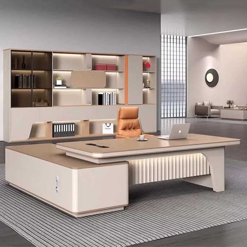 

Aesthetic Shelves Office Desk Minimalist Cute Display European Office Desk Computer Executive Escrivaninha Commercial Furniture