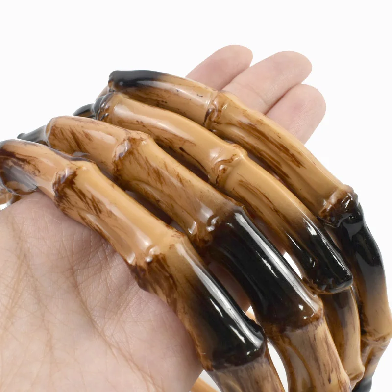 2/4/10Pcs 10.5/12cm Plastic Faux Bamboo Bag Handle for Women Handbags Woven-bag Purse Frame DIY Replace Handles Bags Accessories