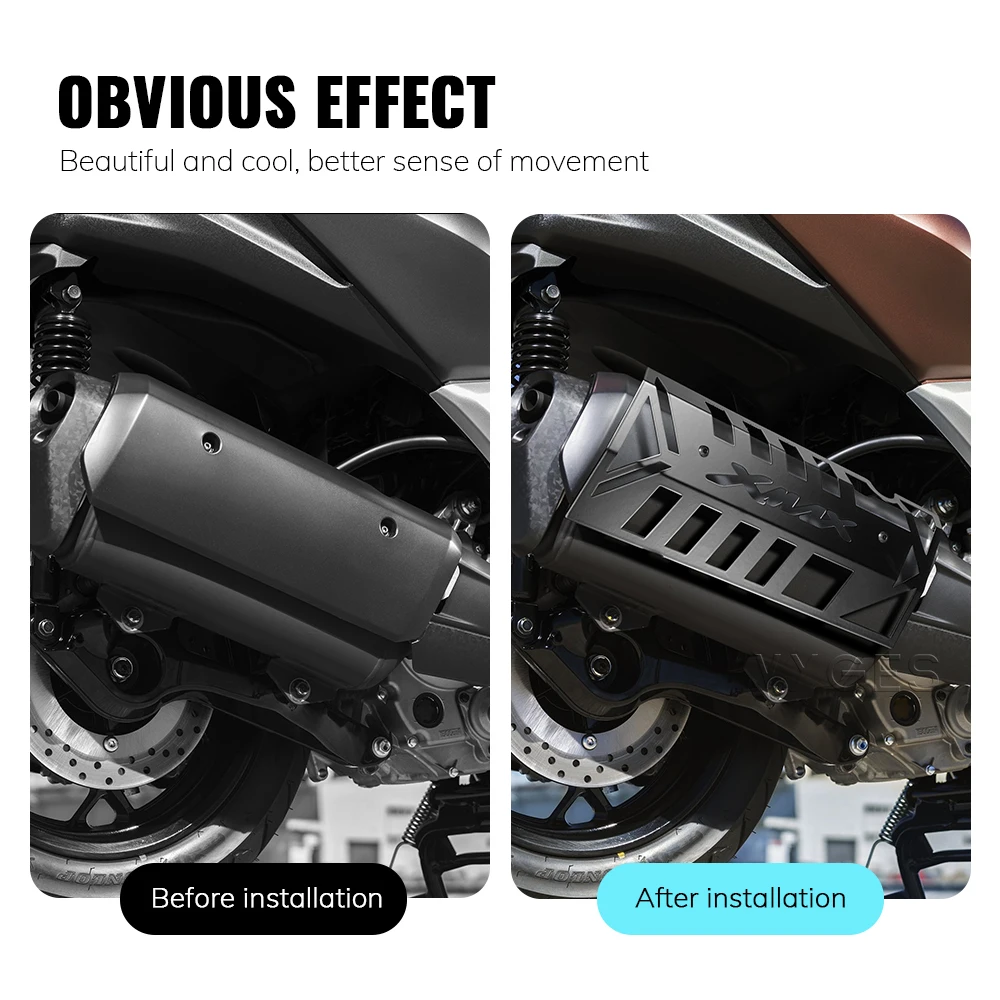 Motorcycle Accessories For YAMAHA XMAX 300 X-MAX 300 250 2017- Exhaust Guard Exhaust Protector Scald Proof Lid Exhaust Cover