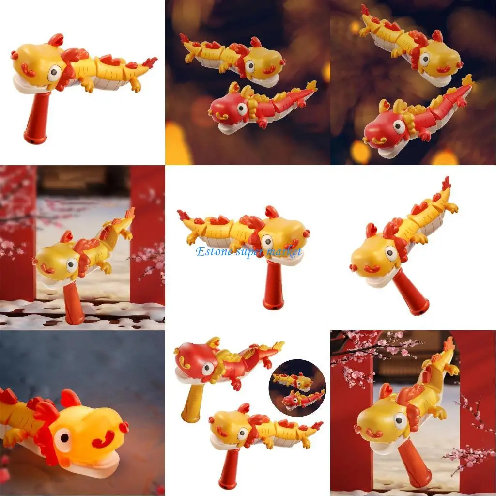 

090B Entertainment Funny Light up Swinging Dragon Toy for Kids Adults Spring Festival