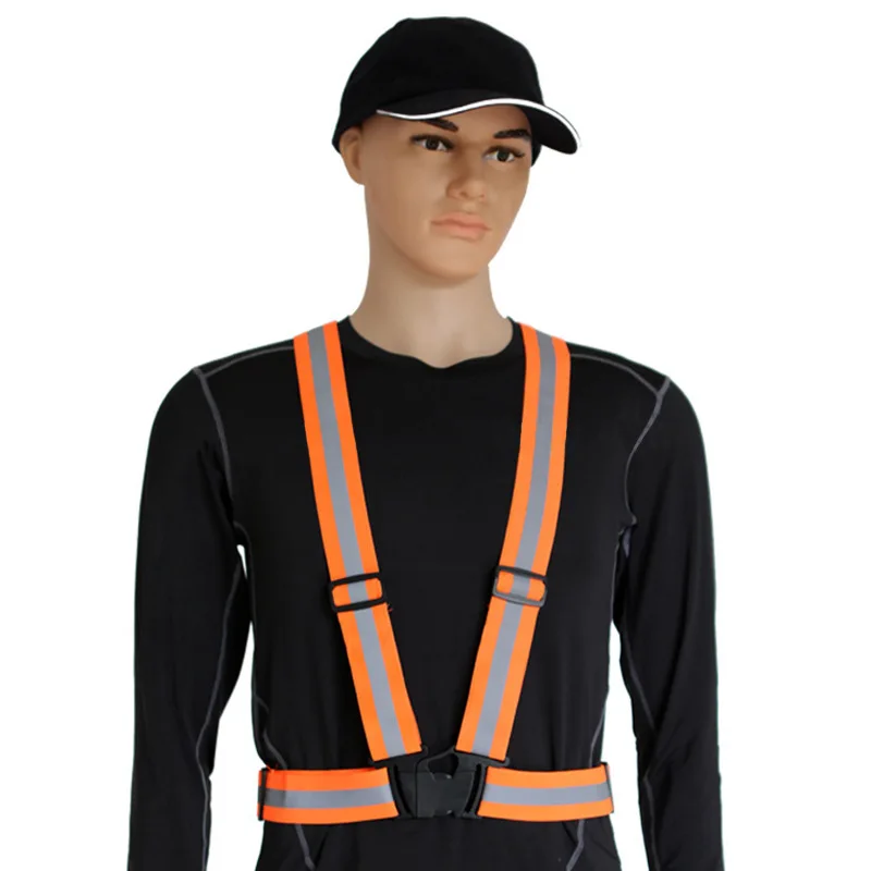 New Night Walking Biking Safety Vest Elastic Reflective Straps Reflector Bands Reflective Running Gear for Men Women Children