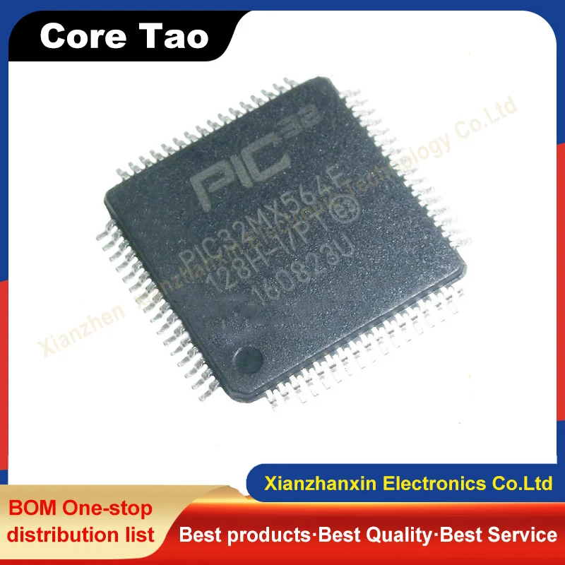 

1PCS/LOT PIC32MX564F128H-I/PT PIC32MX564F128 QFP64 Microcontroller chip