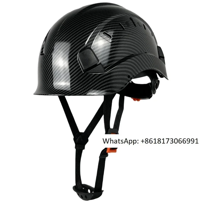 

Carbon fiber colored safety helmet ABS new national standard engineering anti smashing summer breathable rescue helmet printing