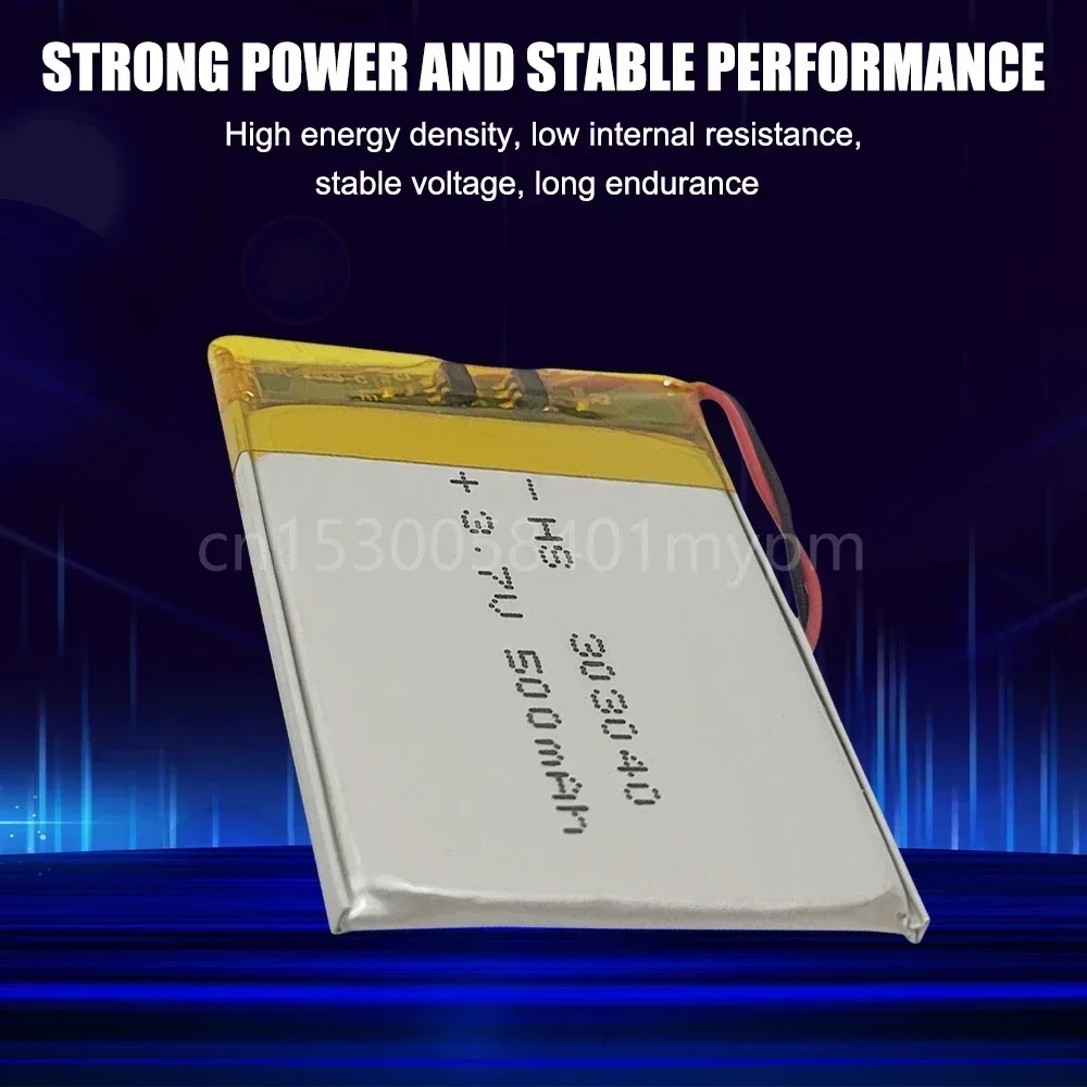 Mp3時計用充電式リチウムポリマー電池、GPSナビゲーション、読書ペン、Bluetoothヘッドセット、3.7v、350mah、303040、033040