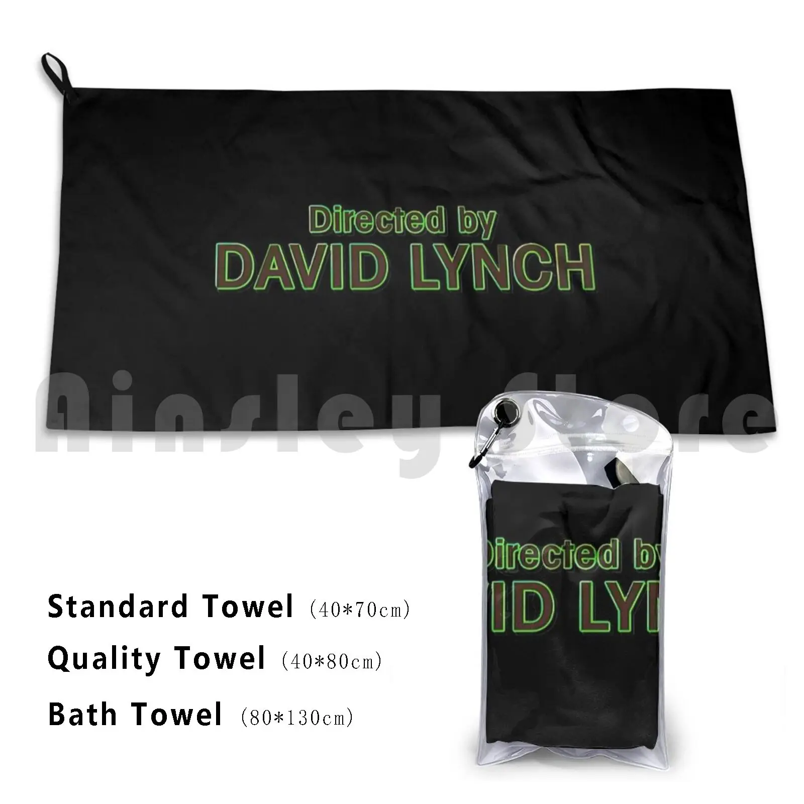 Directed By Beach Towel Quick Dry Quality Towel David Lynch Lynchian Twin Peaks Mulholland Drive Lost Highway Film
