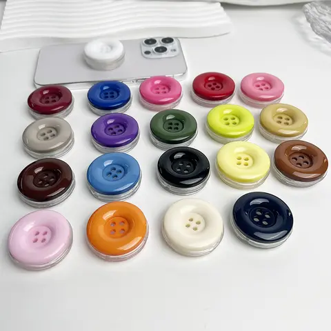 Cute Button Phone Holder Griptok Bracket Grip Tok for IPhone Samsung Universal Accessories Phone Socket Ring Support Stand