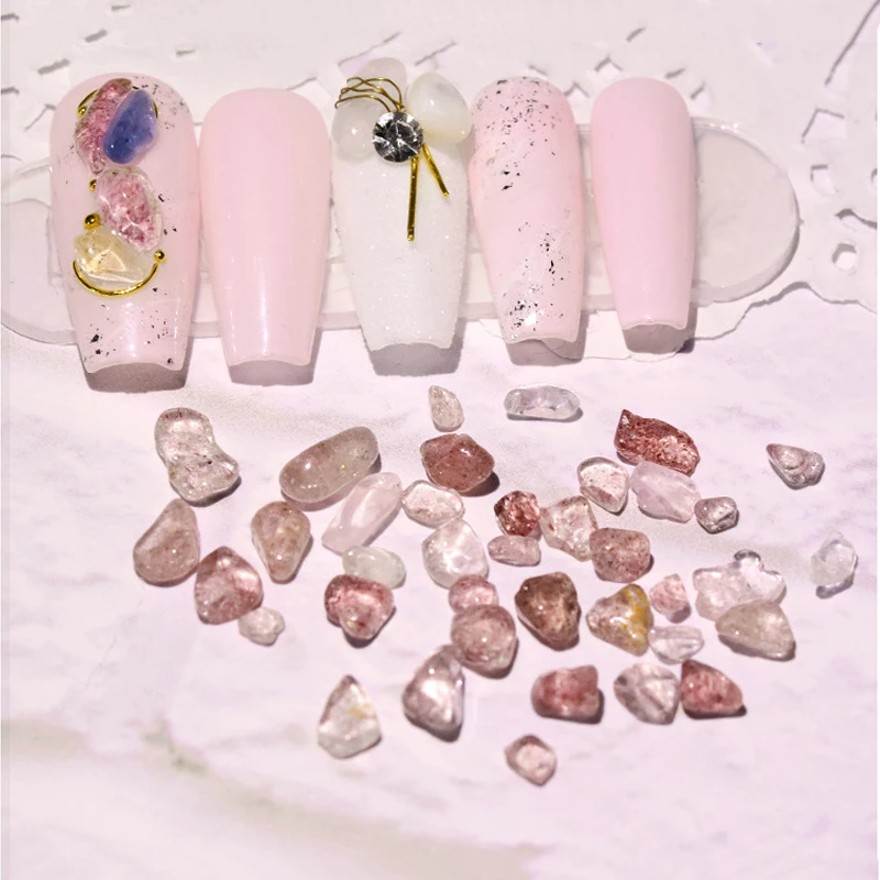 Natural Irregular Colored Crystal Stone Nail Art Decoration Glitter Manicure Woman Jewelry Accessorie DIY Wholesale Freeshipping