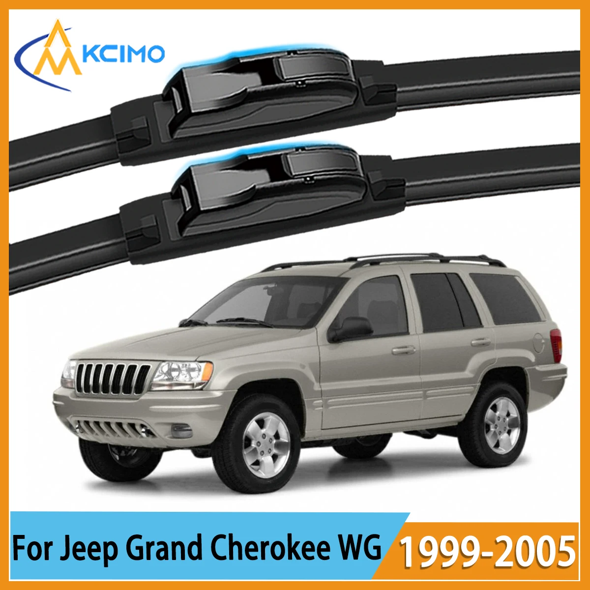 

Reliable Durable 2-Pack Windshield Wipers for Jeep Grand Cherokee WG WJ MK2 1999-2005, All-Weather Clear Vision, Safe Driving