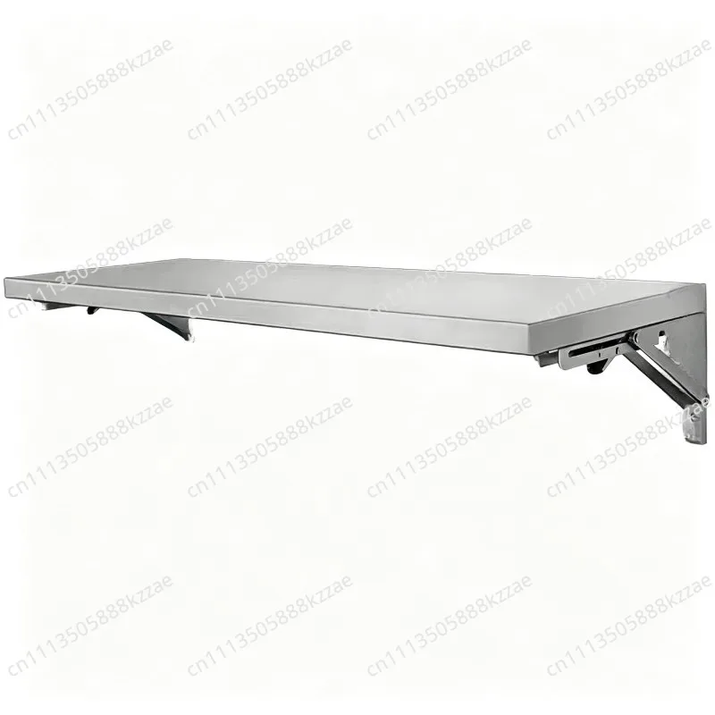 Kitchen Heavy-Duty Stainless Steel Foldable Storage Rack Simple Single-Tier Shelving Unit Straight Partition Shelf