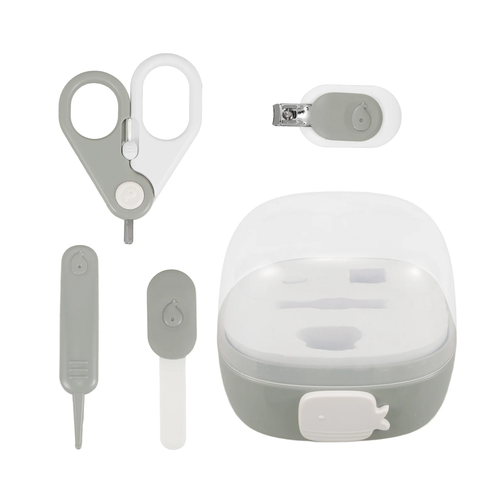 

4 шт., набор для ухода за ребенком, безопасные кусачки для ногтей, закругленные кончики, эргономичная ручка, нескользящая конструкция для новорожденных, малышей, младенцев