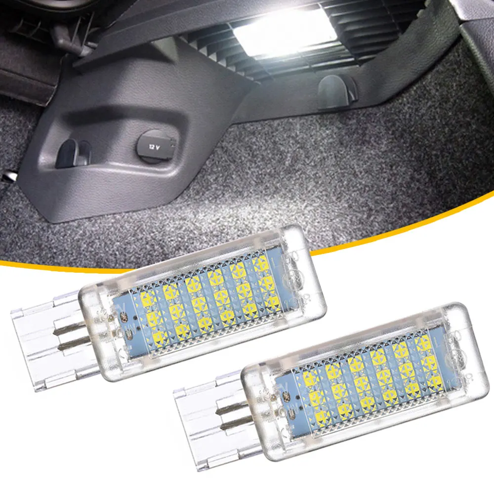 

2pcs LED Footwell Light Luggage Compartment Glove Box Lamps for VW Golf Polo Passat Tiguan Jetta Caddy UP T5 T6 Touareg Scirocco