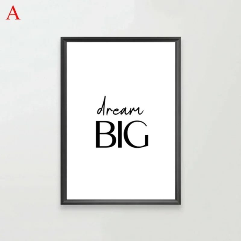 Inspirational Quotes Posters Modern Design Cursive Verse Wall Paintings Mural Decor for Living Room Office Decoration