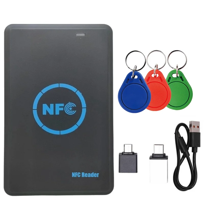 5 Frequency RFID Smart Chip Duplicator +3Xuid Keychain NFC Reader Copier HID 125K/ IC/ID 13.56M 125K Token Writer Clone-Y47A