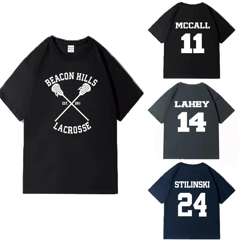 Young Wolf Stiles Stilinski 24 McCall 11 Summer T-shirt Men and Women Bicken Mountain Field Hockey T-shirt Dylan