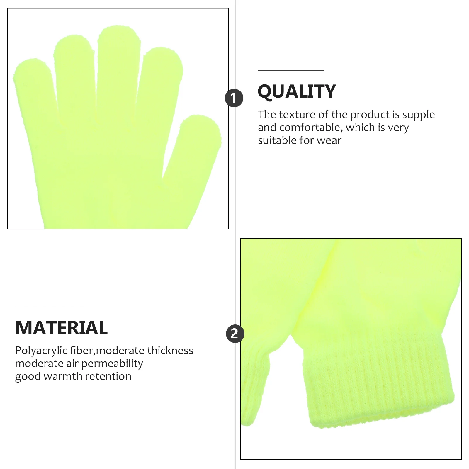 

Glove Warm Winter Gloves For Men Women Knitted Glove Soft Lightweight Outdoor Riding Fluorescent Versatile